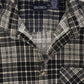 Vintage Black Flannel Button-Down Shirt Image 2