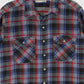 Vintage Grey Plaid Heavyweight Flannel Button-Down Shirt