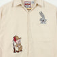 Vintage Embroidered Bugs Bunny Button-Down Shirt