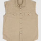 Vintage Heavyweight Sleeveless Flannel Button-Down Shirt
