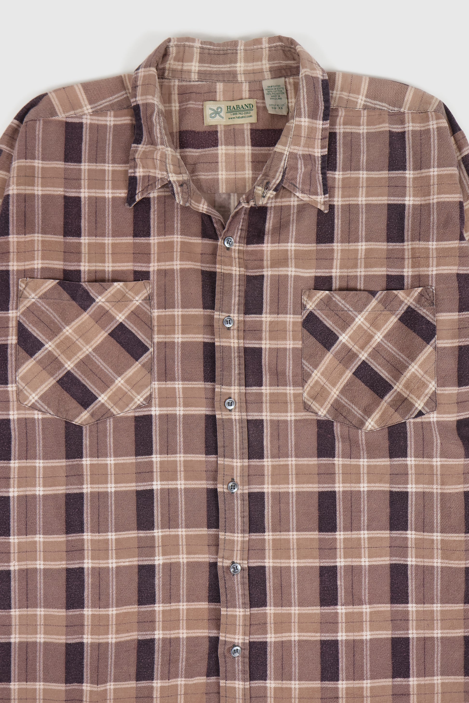 Vintage Lightweight Flannel Button-Down Shirt Image 2
