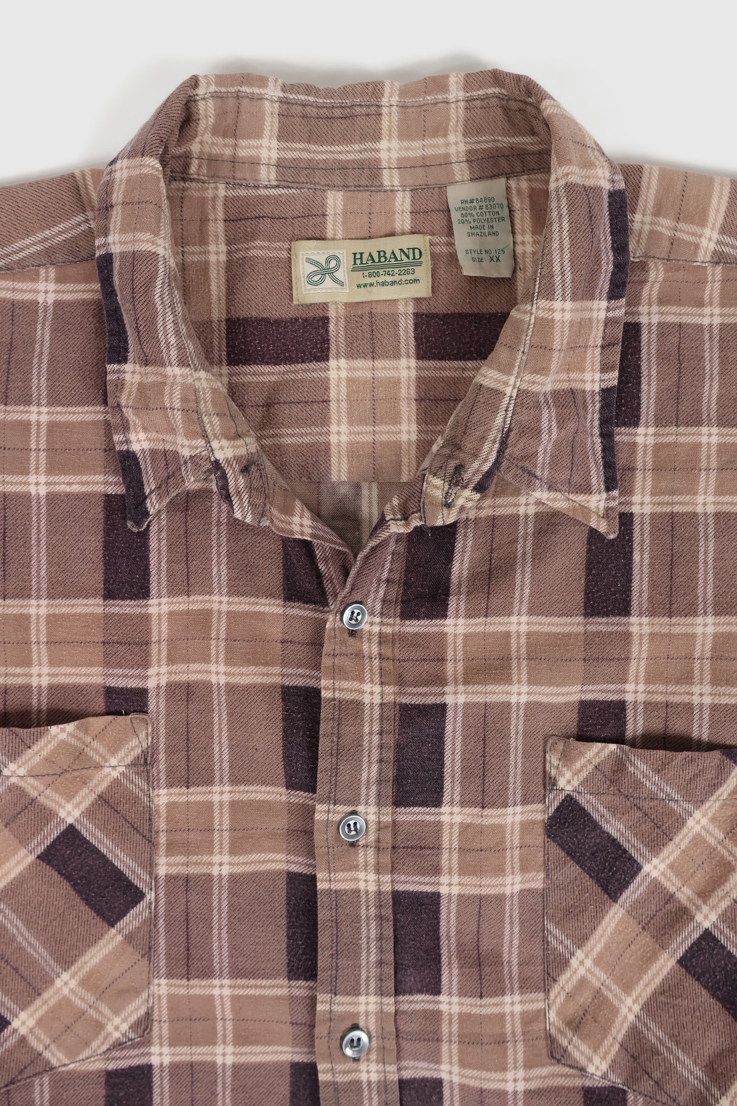 Vintage Lightweight Flannel Button-Down Shirt Image 1