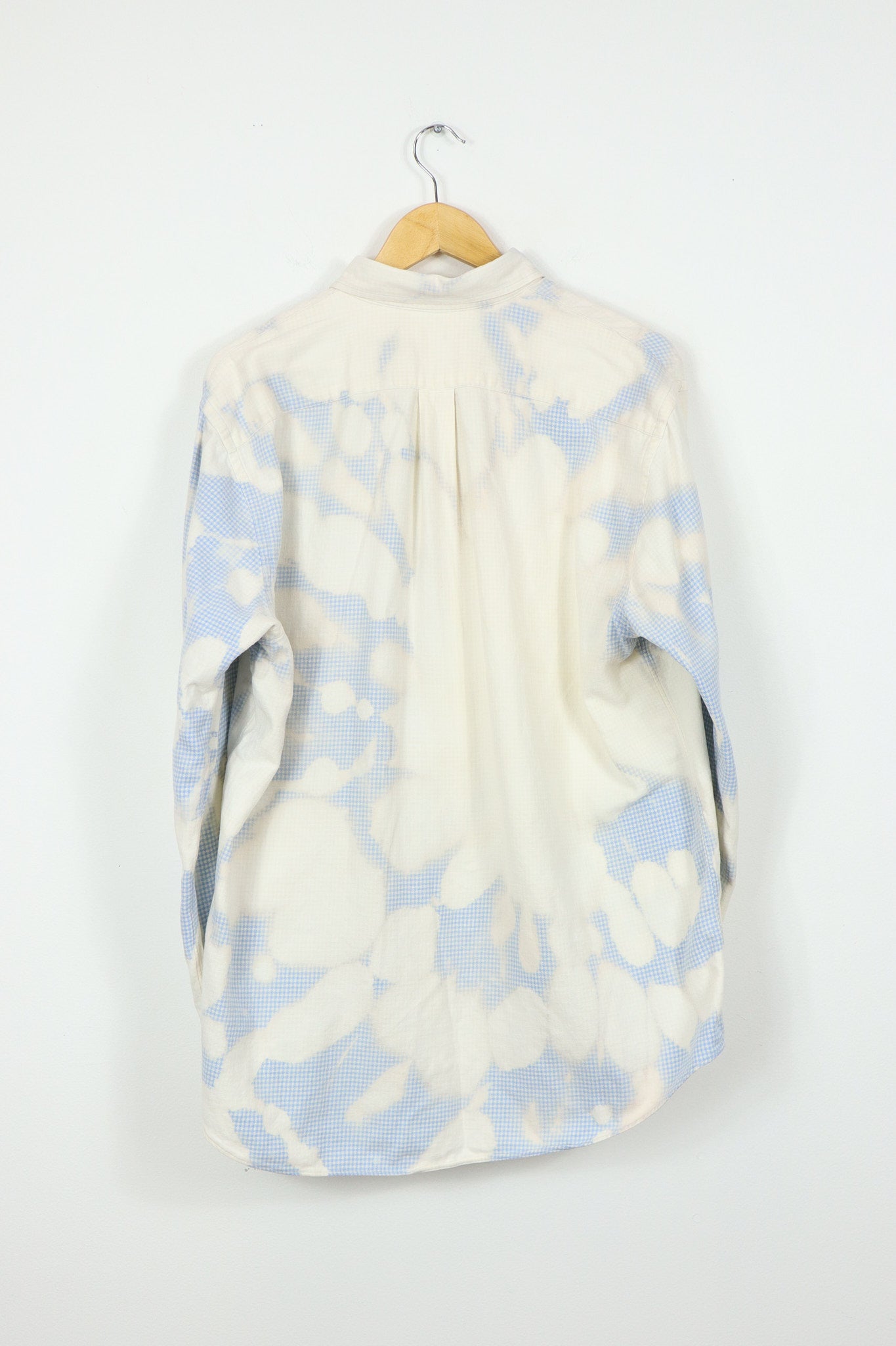 Vintage Bleached Houndstooth Button-Down Shirt