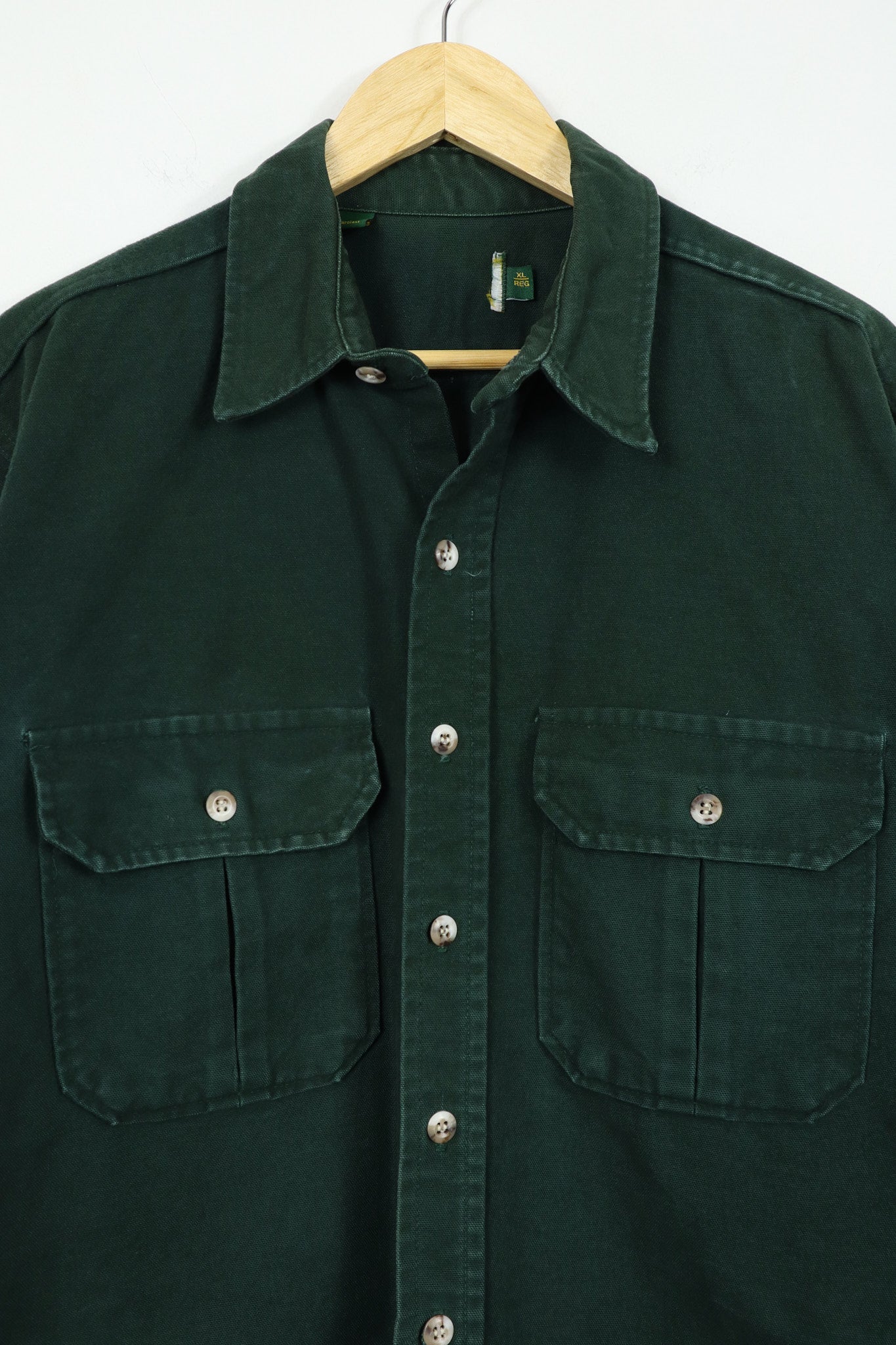 Heavyweight Green Button-Down Shirt