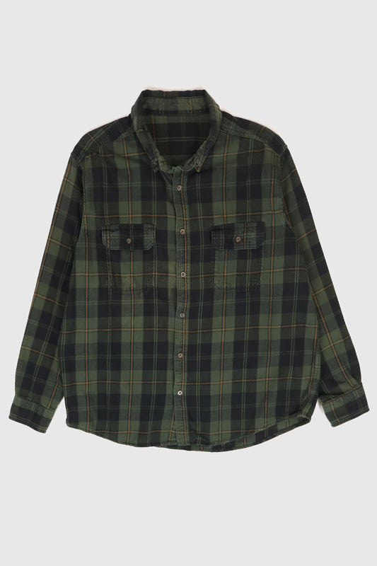 Vintage Green Plaid Button-Down Shirt Image 0