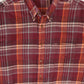 Vintage Red Plaid Flannel Button-Down Shirt Image 1