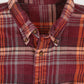 Vintage Red Plaid Flannel Button-Down Shirt Image 2