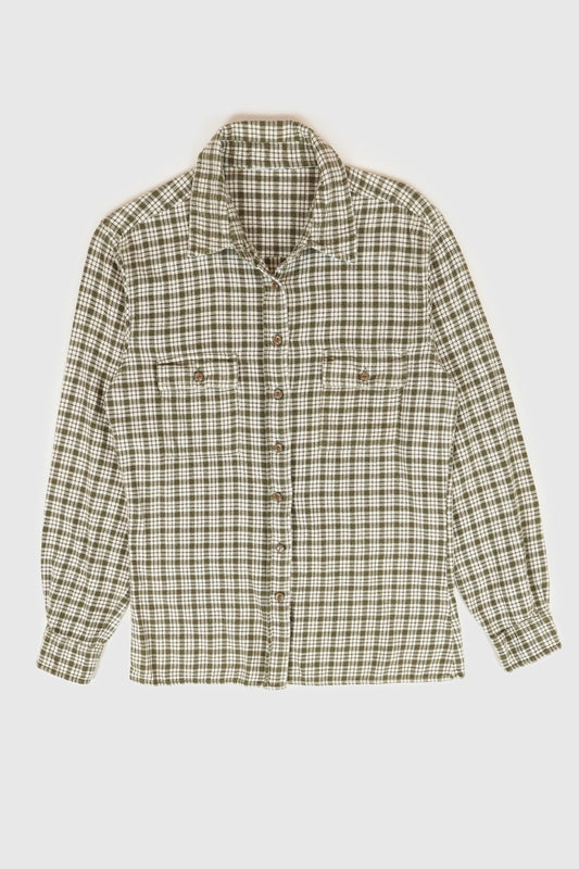 Vintage Flannel Button-Down Shirt