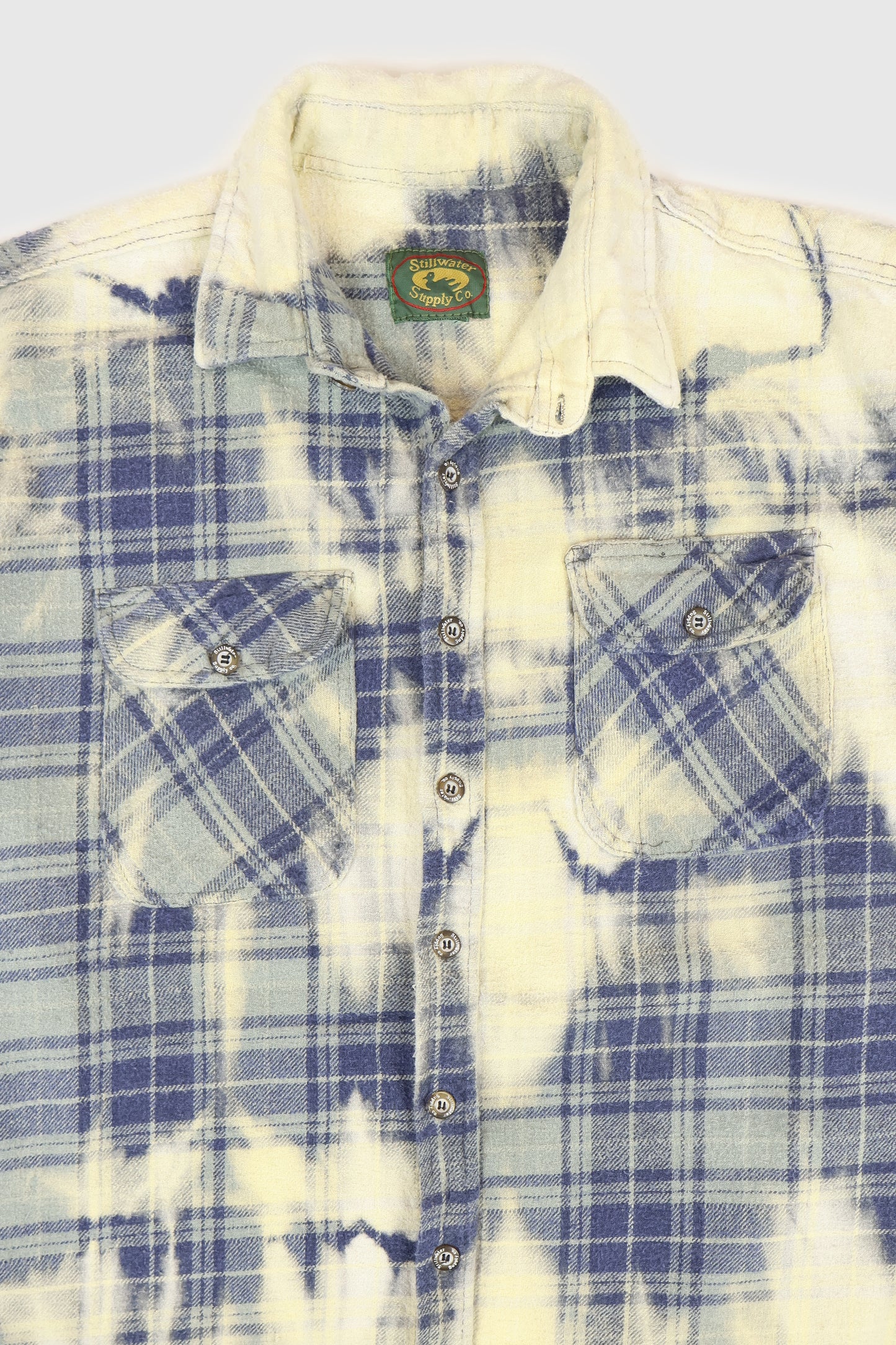 Vintage Bleached Heavyweight Flannel Button-Down Shirt Image 2