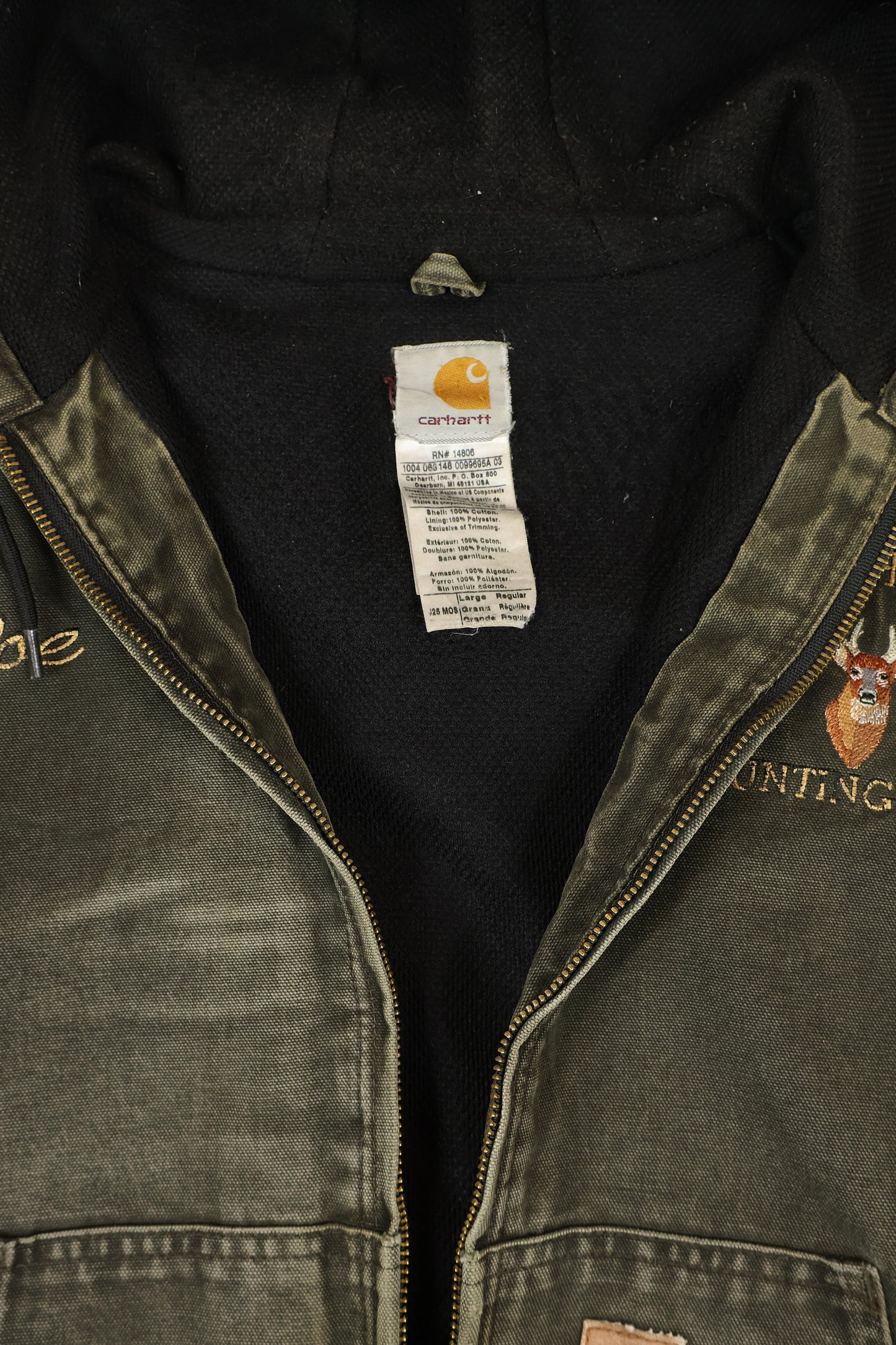 Vintage Carhartt South Park Hunting Club Hooded Jacket Image 3