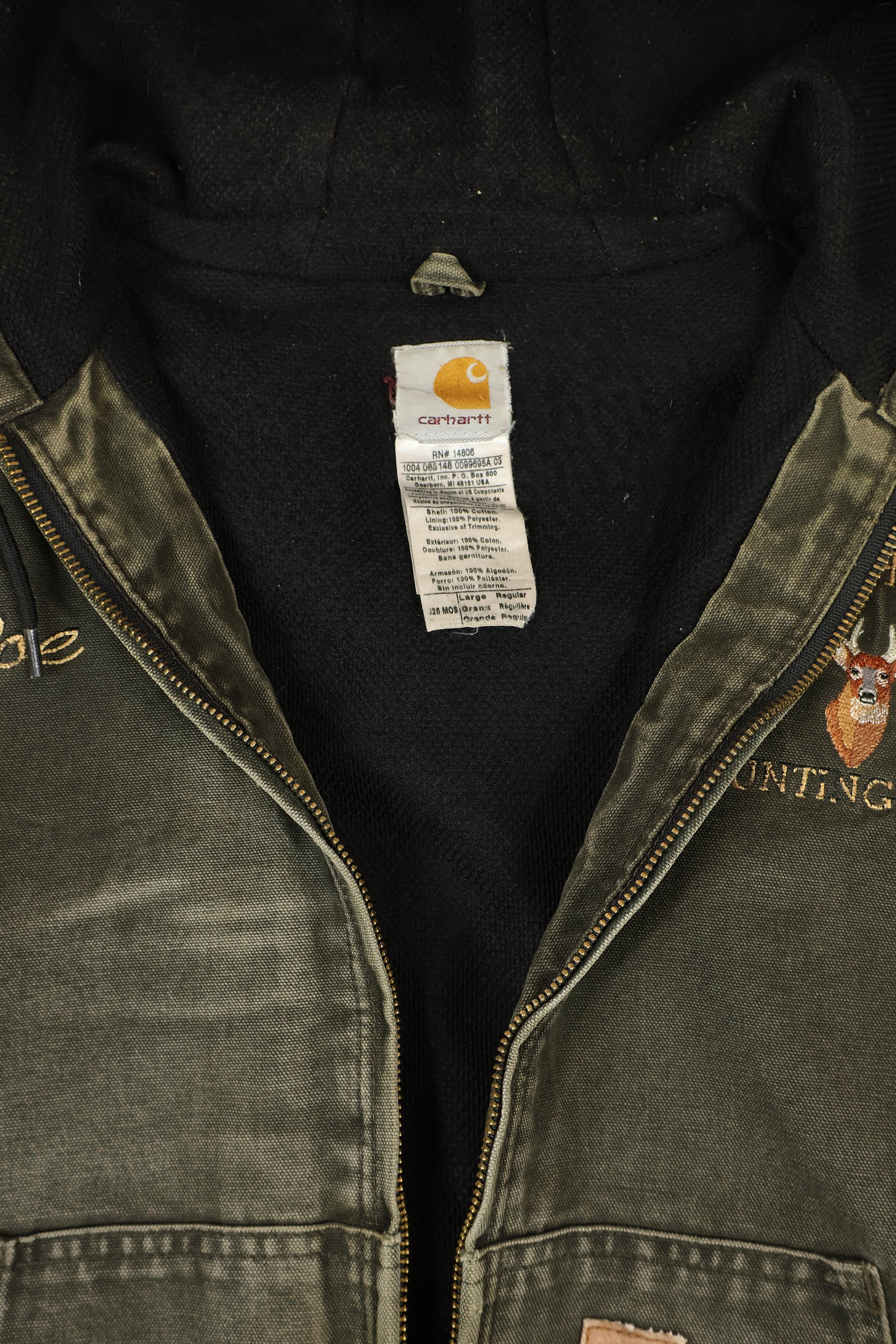 Vintage Carhartt South Park Hunting Club Hooded Jacket Image 3