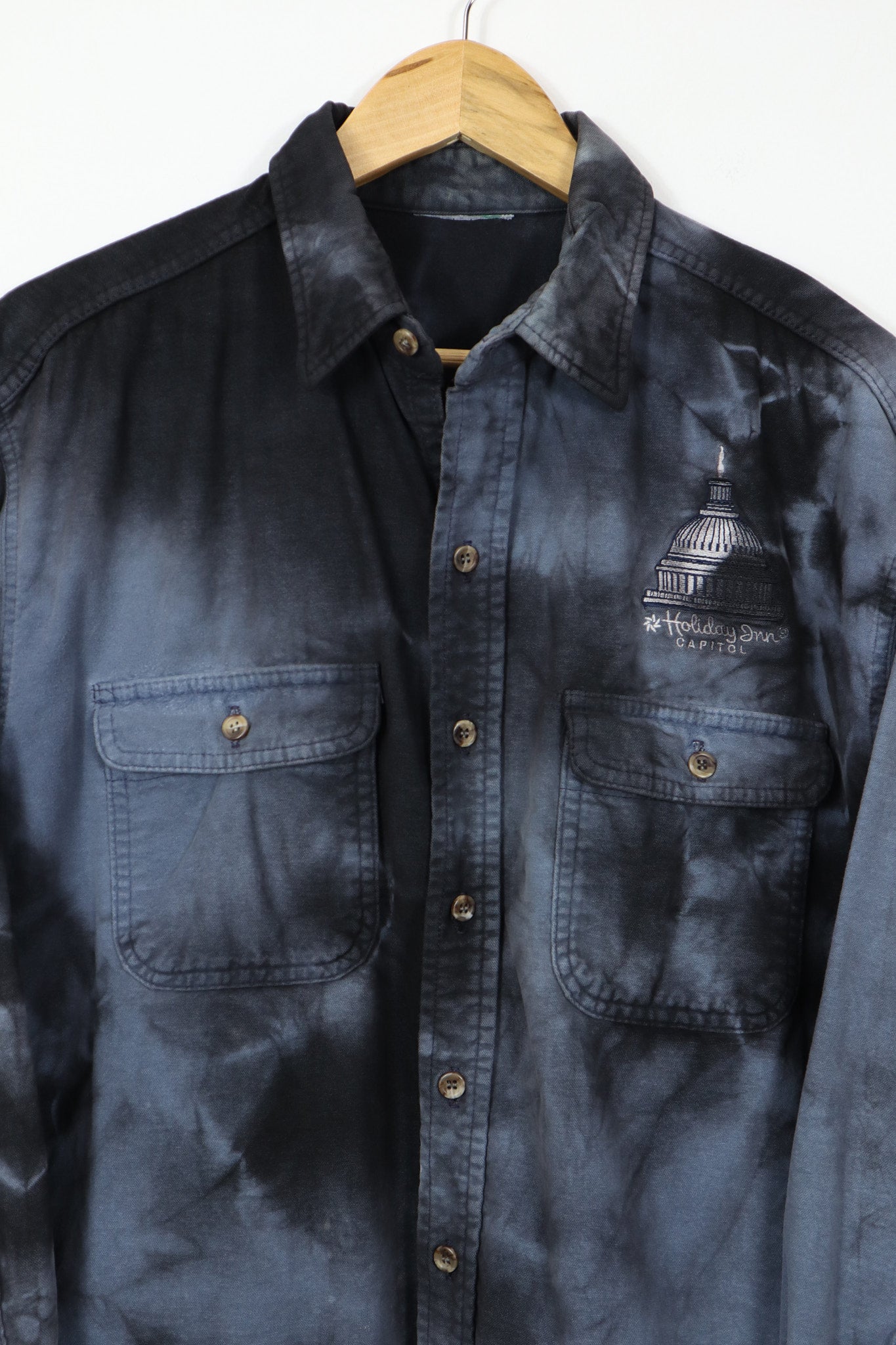 Upcycled Dyed Flannel Button-Down