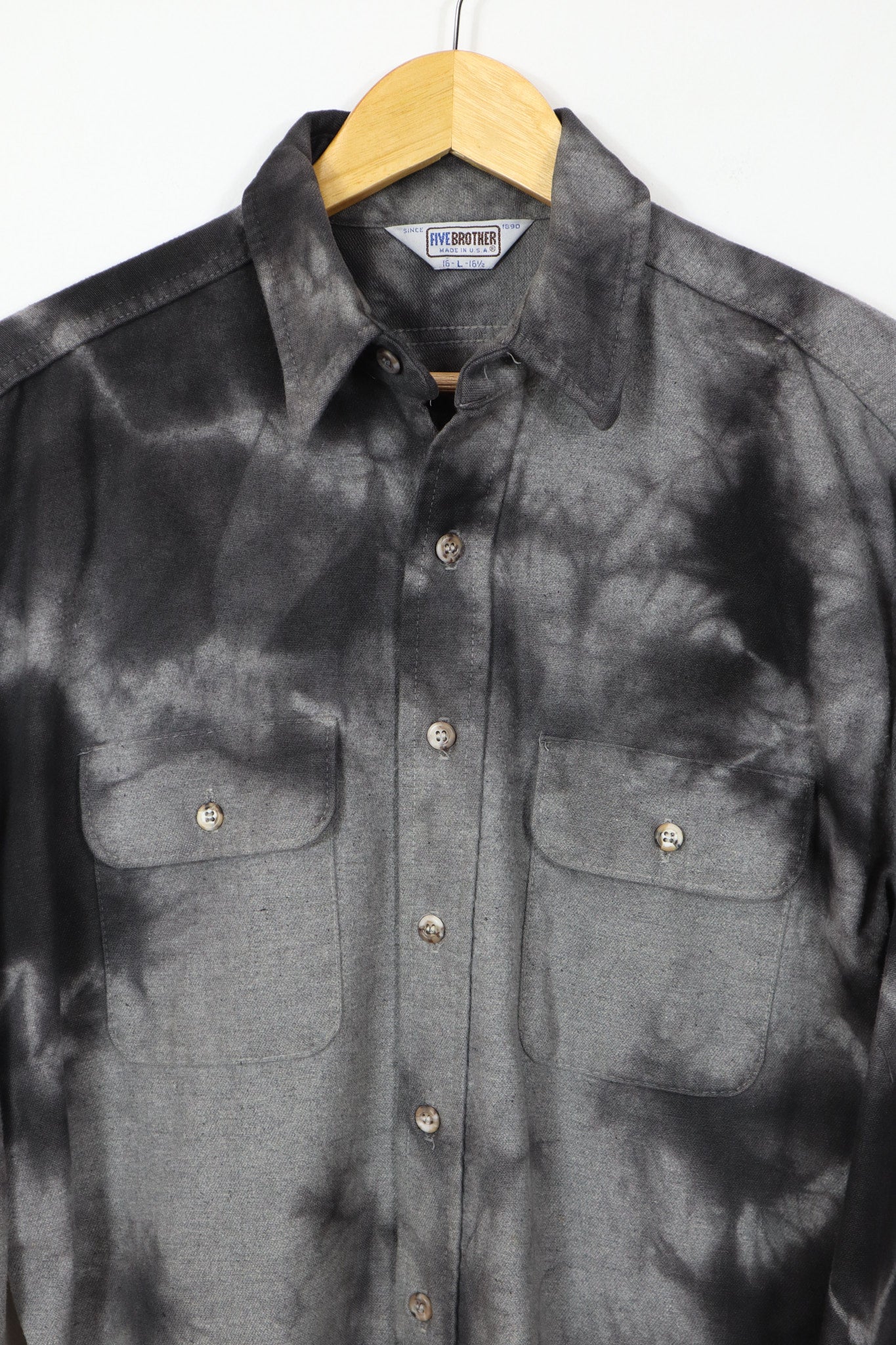 Upcycled Dyed Flannel Button-Down