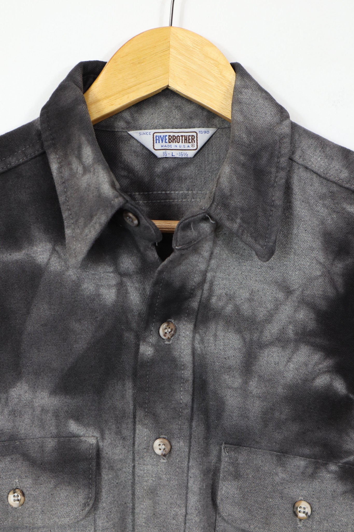 Upcycled Dyed Flannel Button-Down