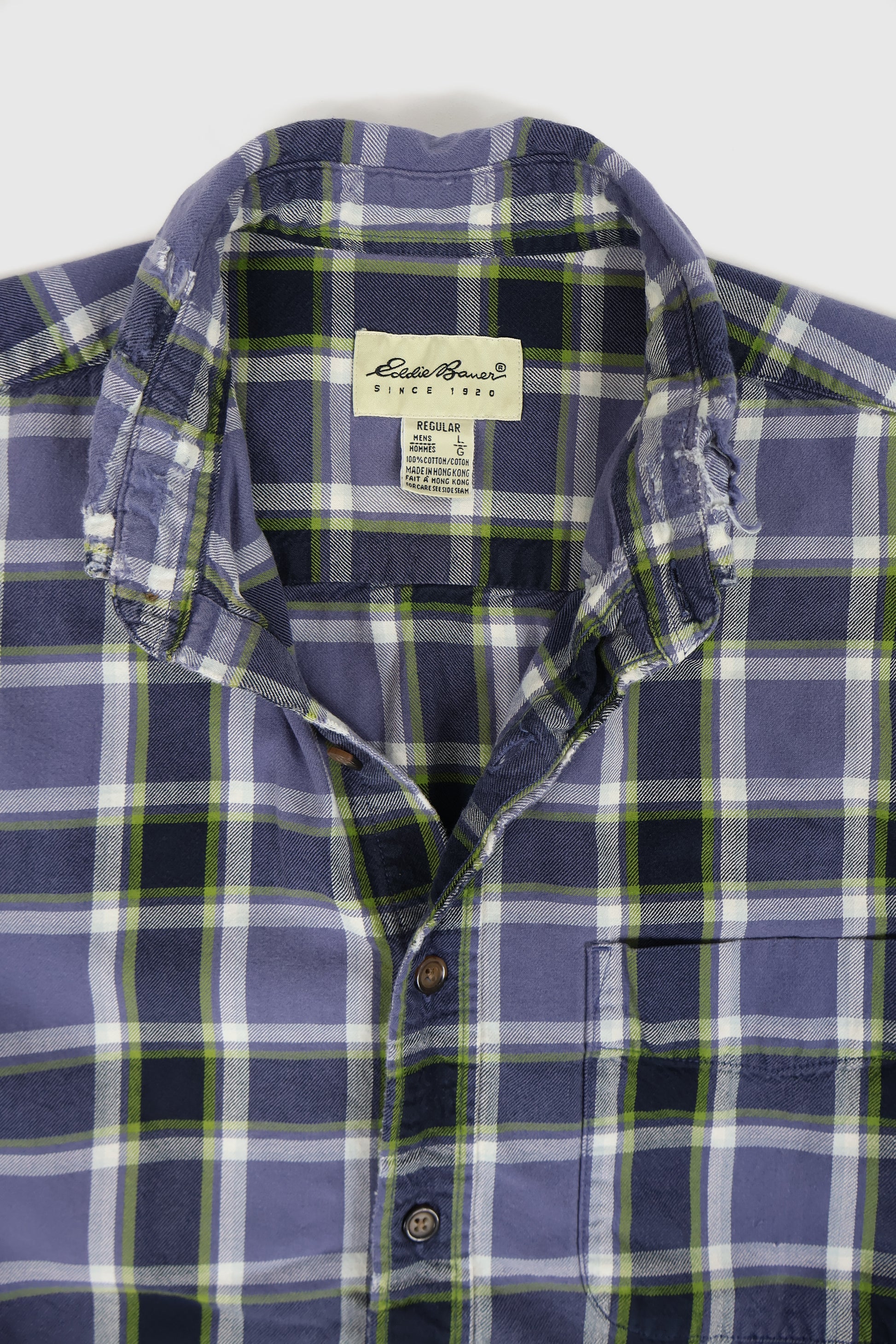 Vintage Eddie Bauer Frayed Button-Down Shirt Image 2