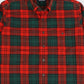 Vintage Frayed Red Plaid Button-Down Shirt Image 1
