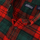 Vintage Frayed Red Plaid Button-Down Shirt Image 3