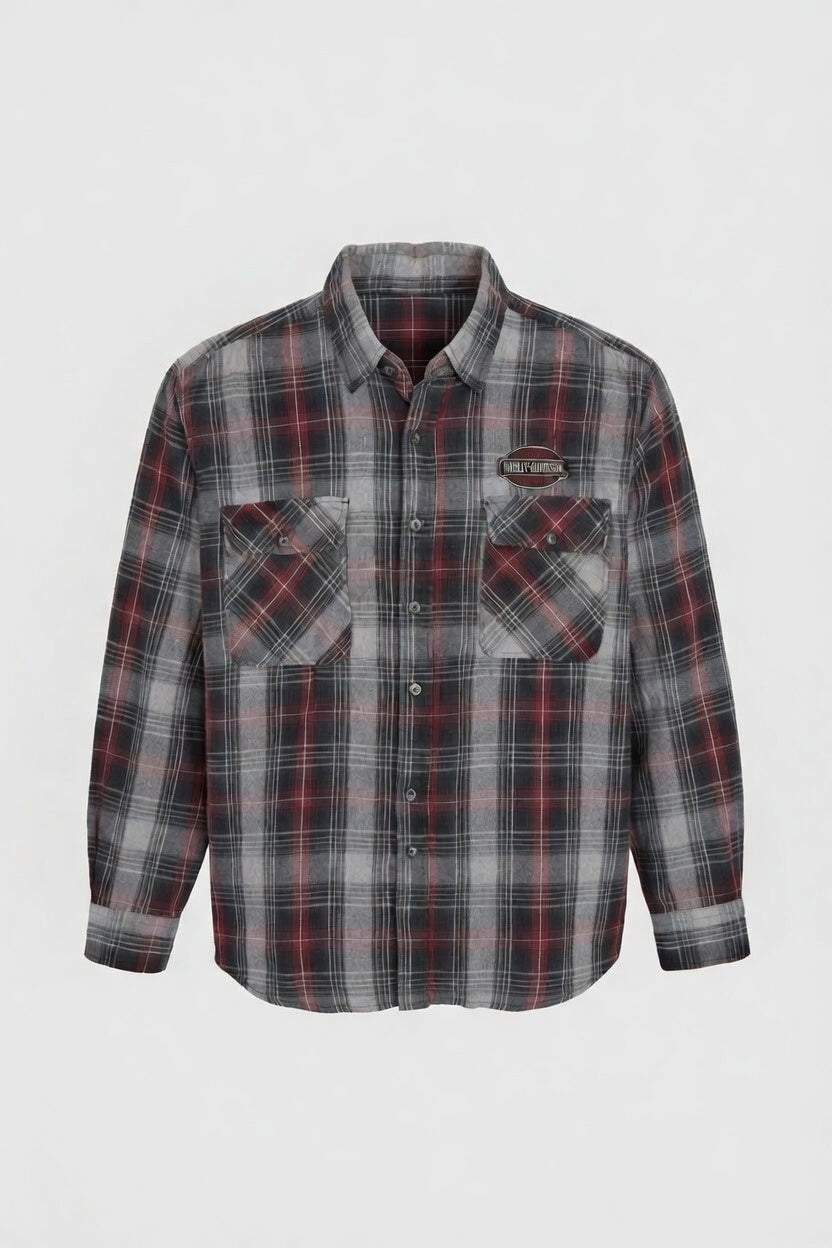 Harley Davidson Plaid Button-Down Shirt