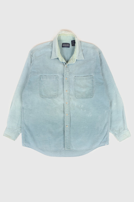 Vintage Land's End Distressed Corduroy Button-Down Shirt Image 0