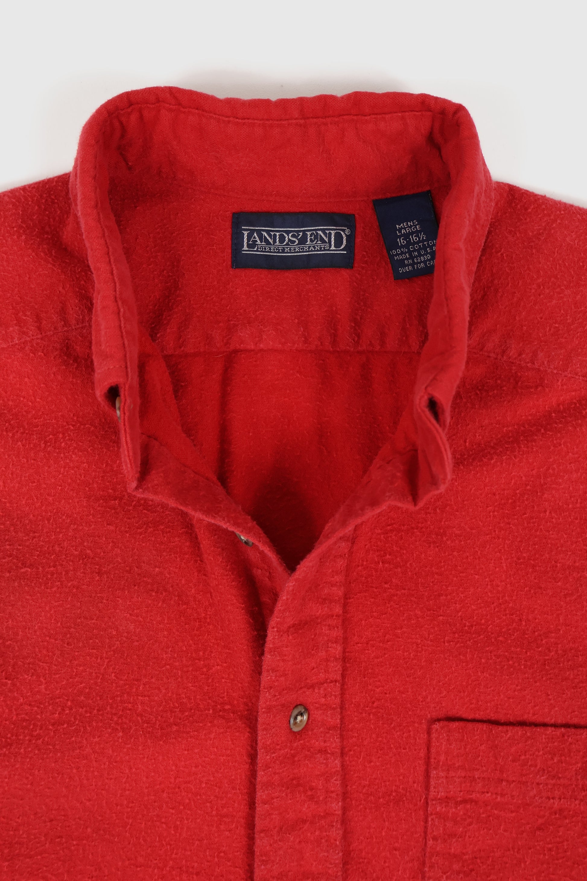 Vintage Red Flannel Button-Down Shirt 01 Image 2