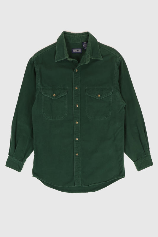 Vintage Land's End Flannel Button-Down Shirt Image 0