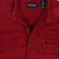 Vintage Band Collar Flannel Button-Down Shirt