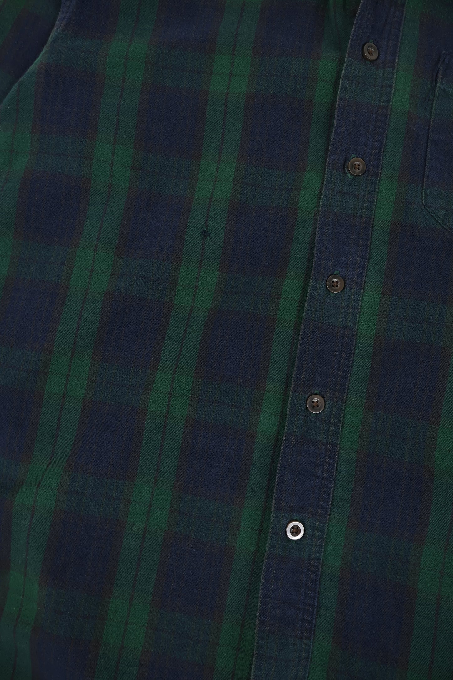 Vintage L.L. Bean Green Plaid Flannel Button-Down Shirt Image 3