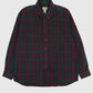 Vintage L.L. Bean Red Plaud Flannel Button-Down Shirt Image 0