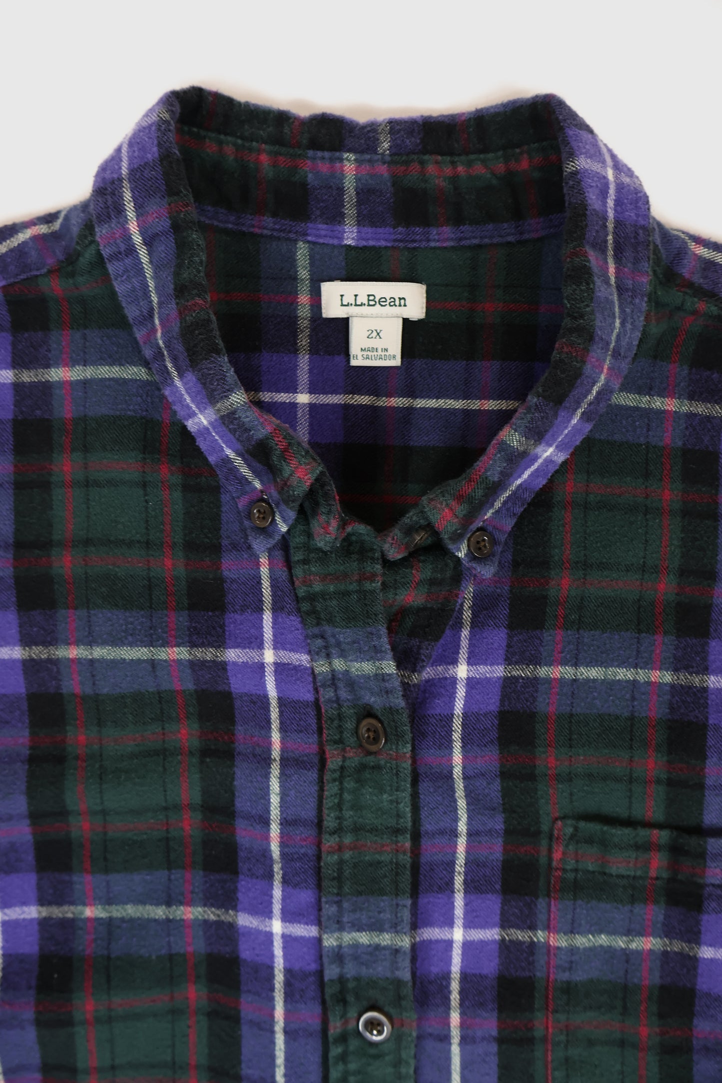 Vintage L.L. Bean Flannel Button-Down Shirt Image 2