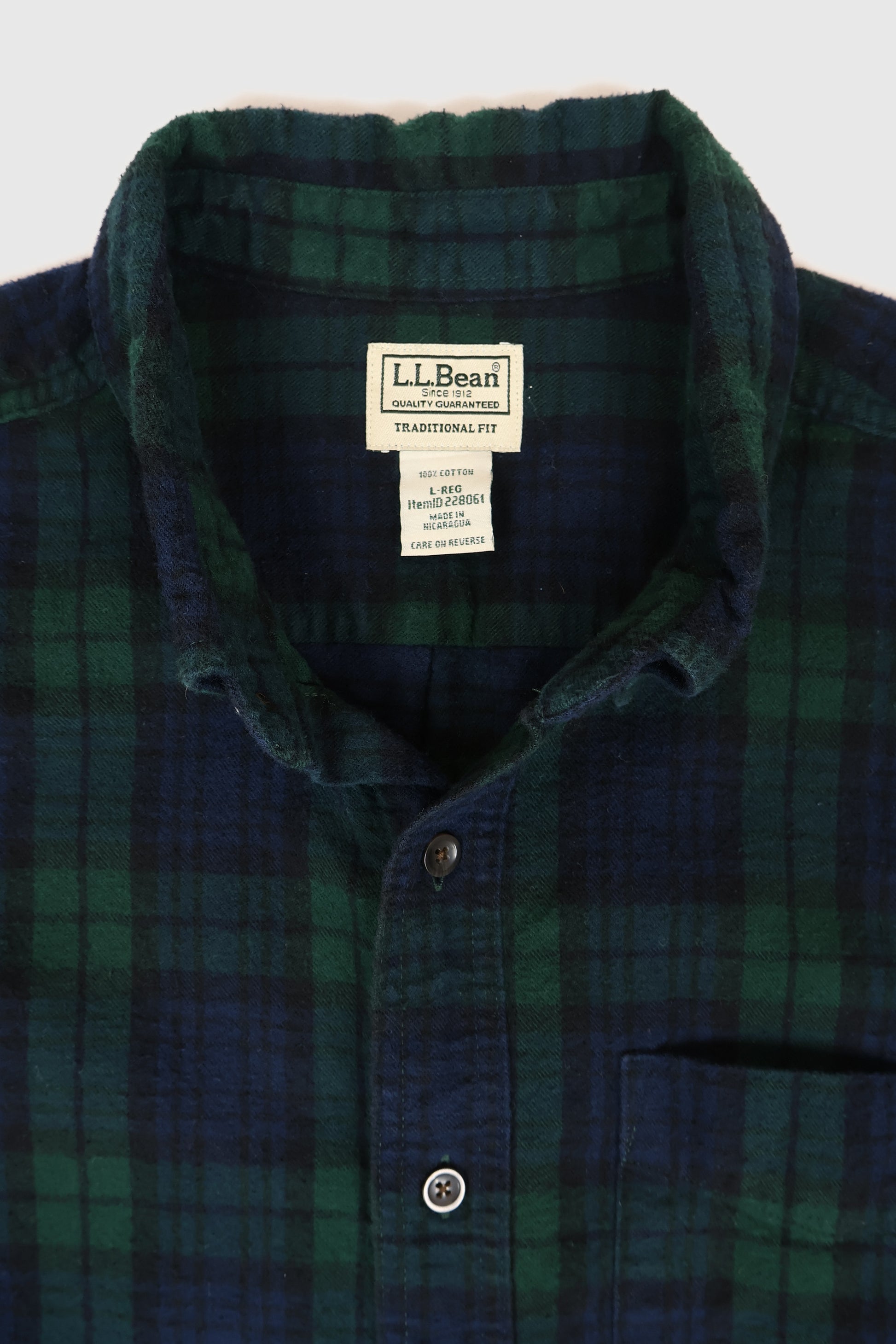 Vintage L.L. Bean Flannel Button-Down Shirt Image 2