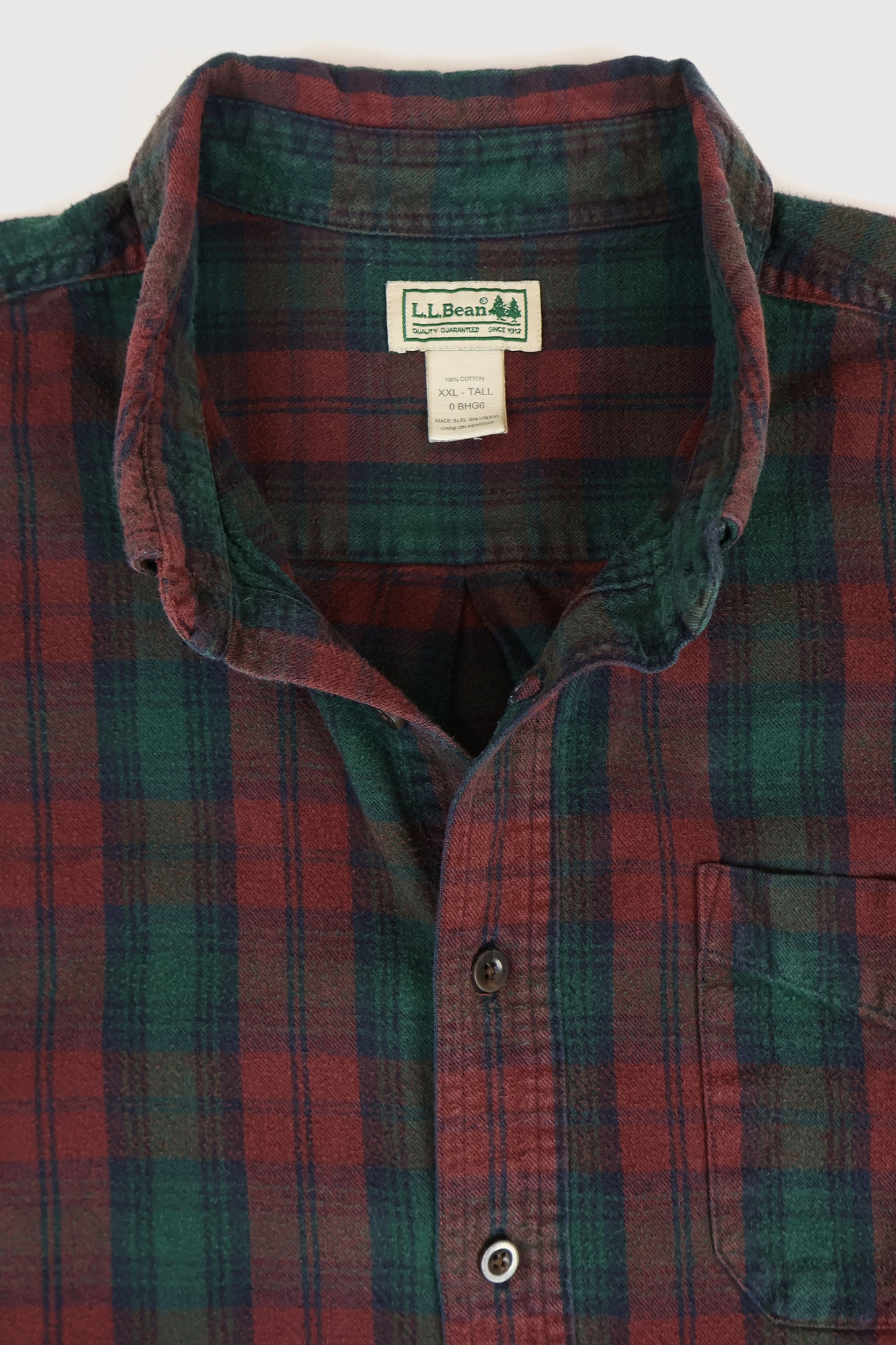 Vintage L.L. Bean Flannel Button-Down Shirt Image 2