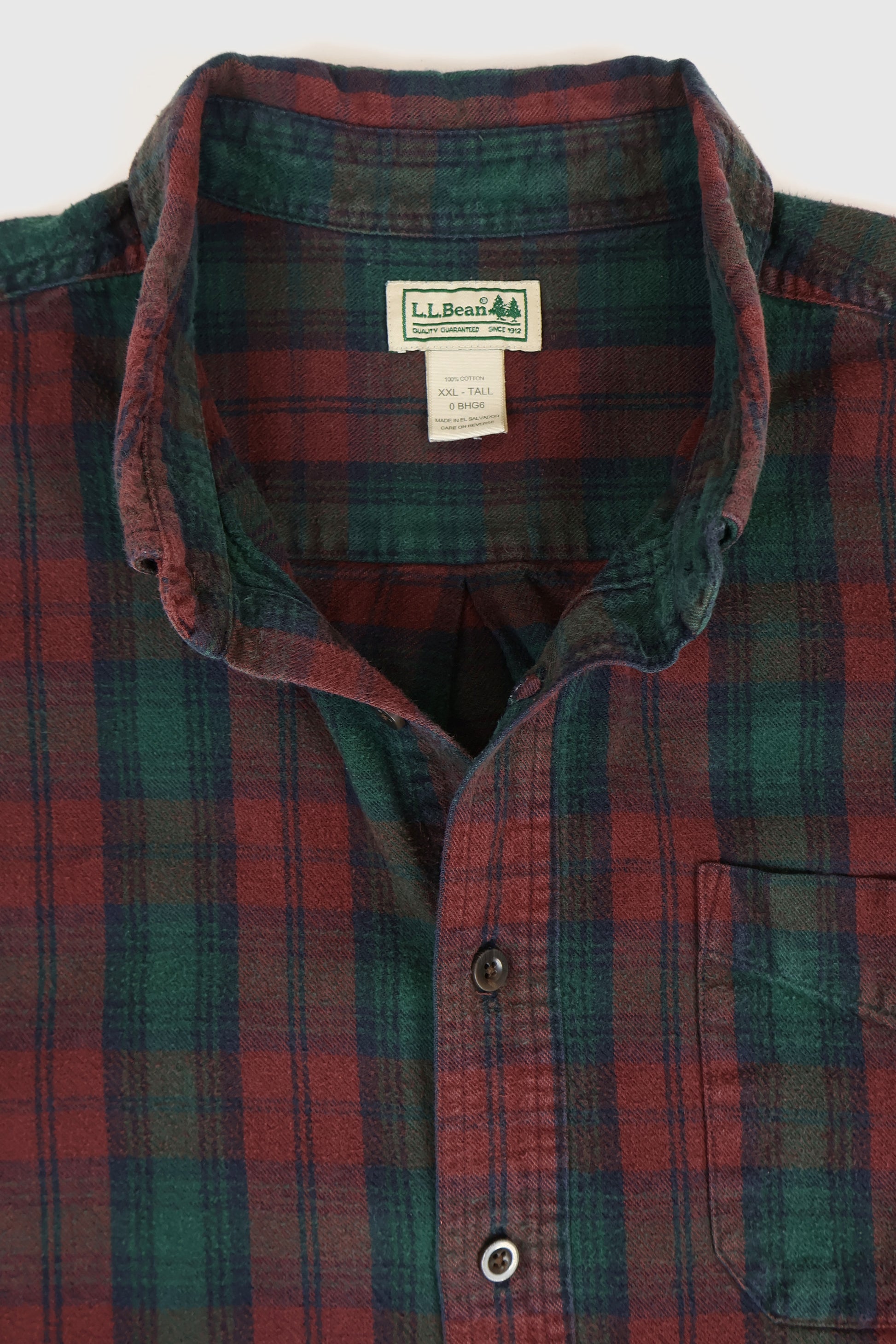 Vintage L.L. Bean Flannel Button-Down Shirt Image 2