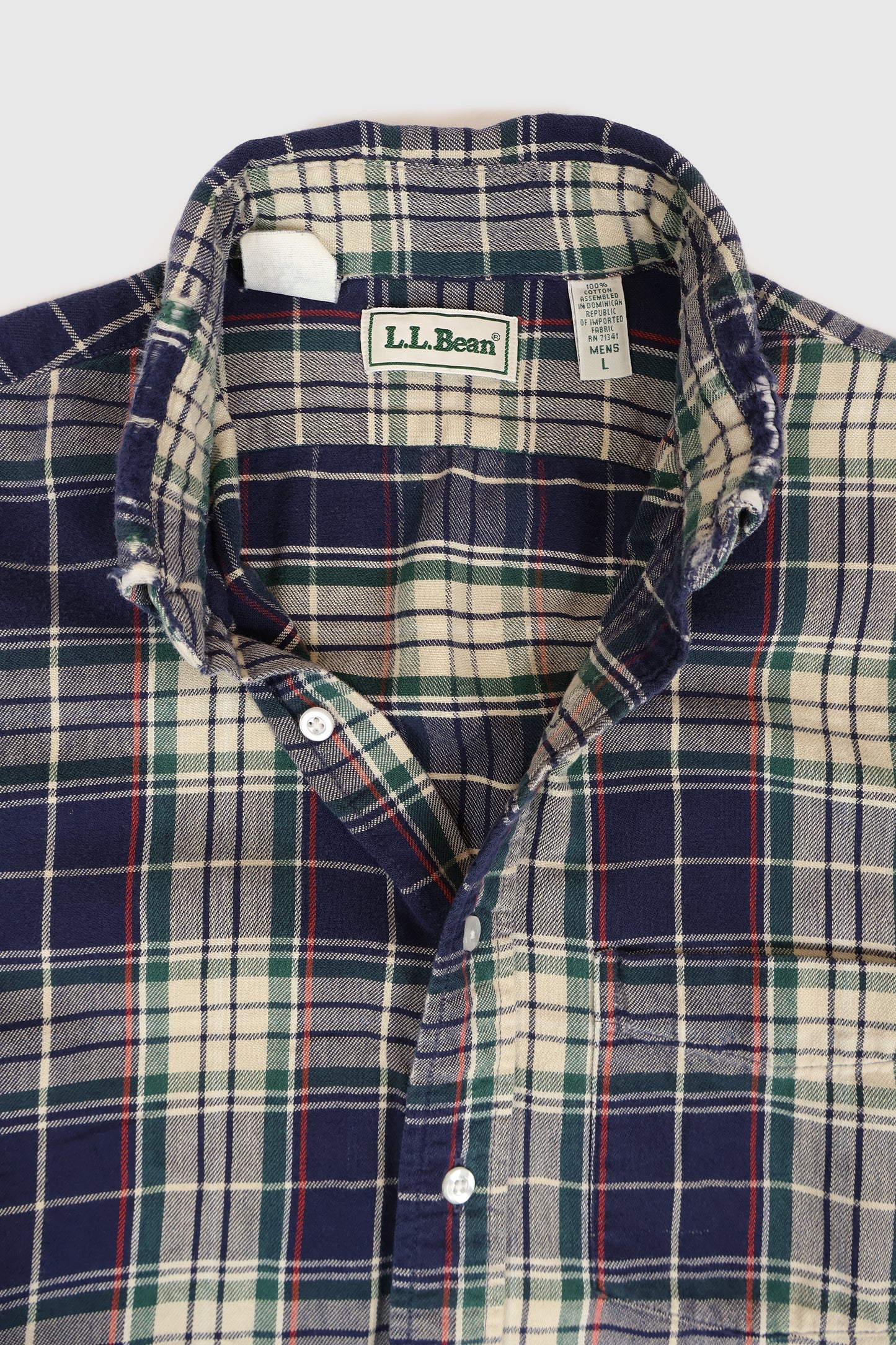 Vintage L.L. Bean Frayed Button-Down Shirt Image 2