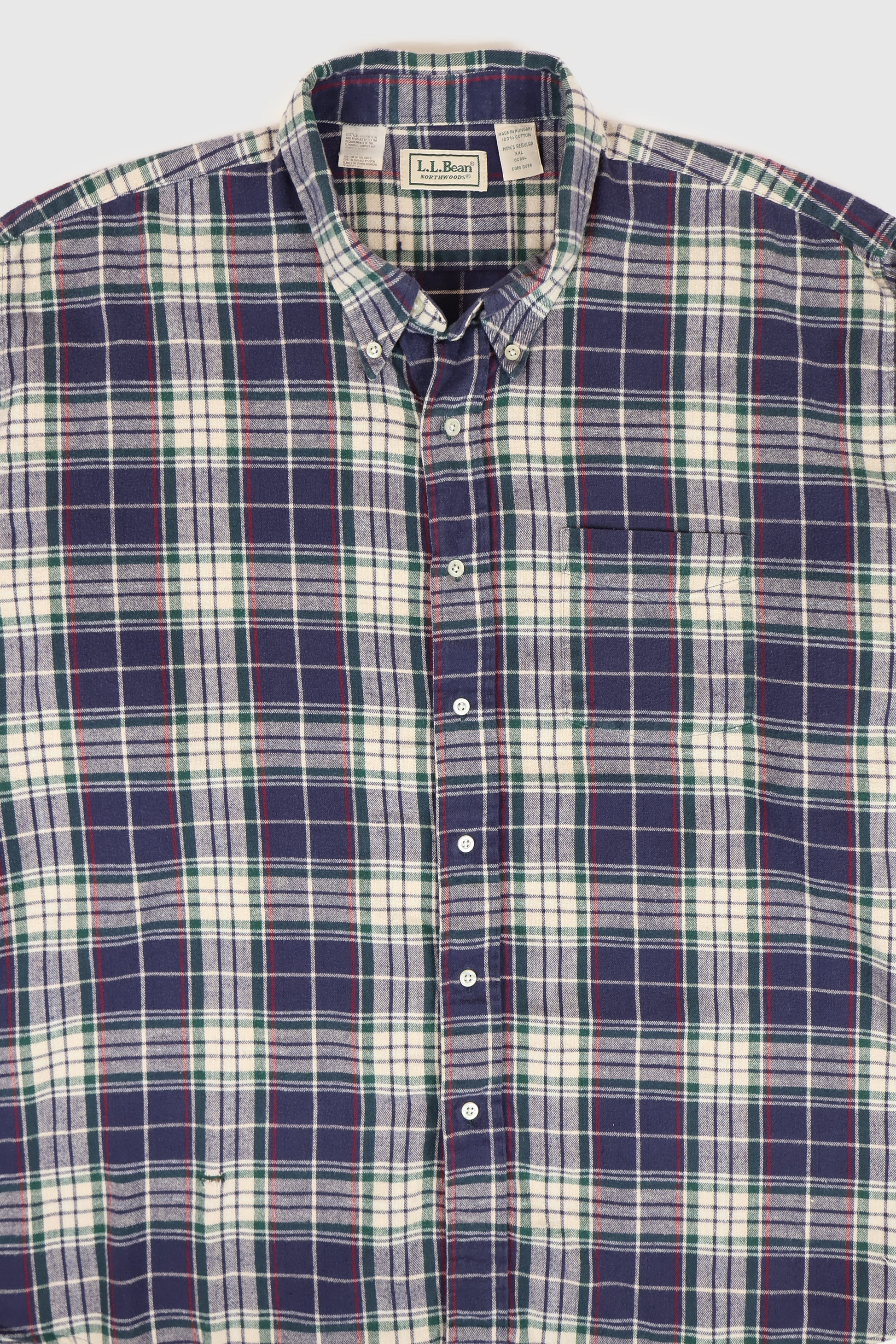 Vintage L.L. Bean Plaid Button-Down Shirt Image 1