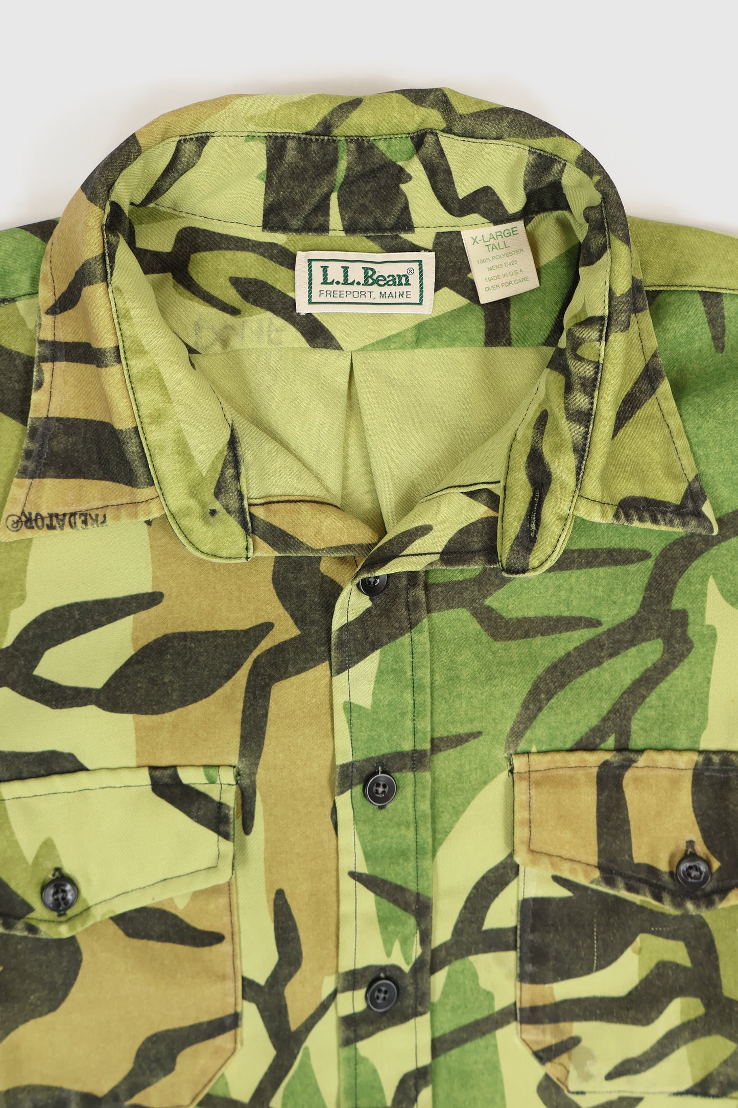 Vintage L.L. Bean Camo Button-Down Shirt Image 2
