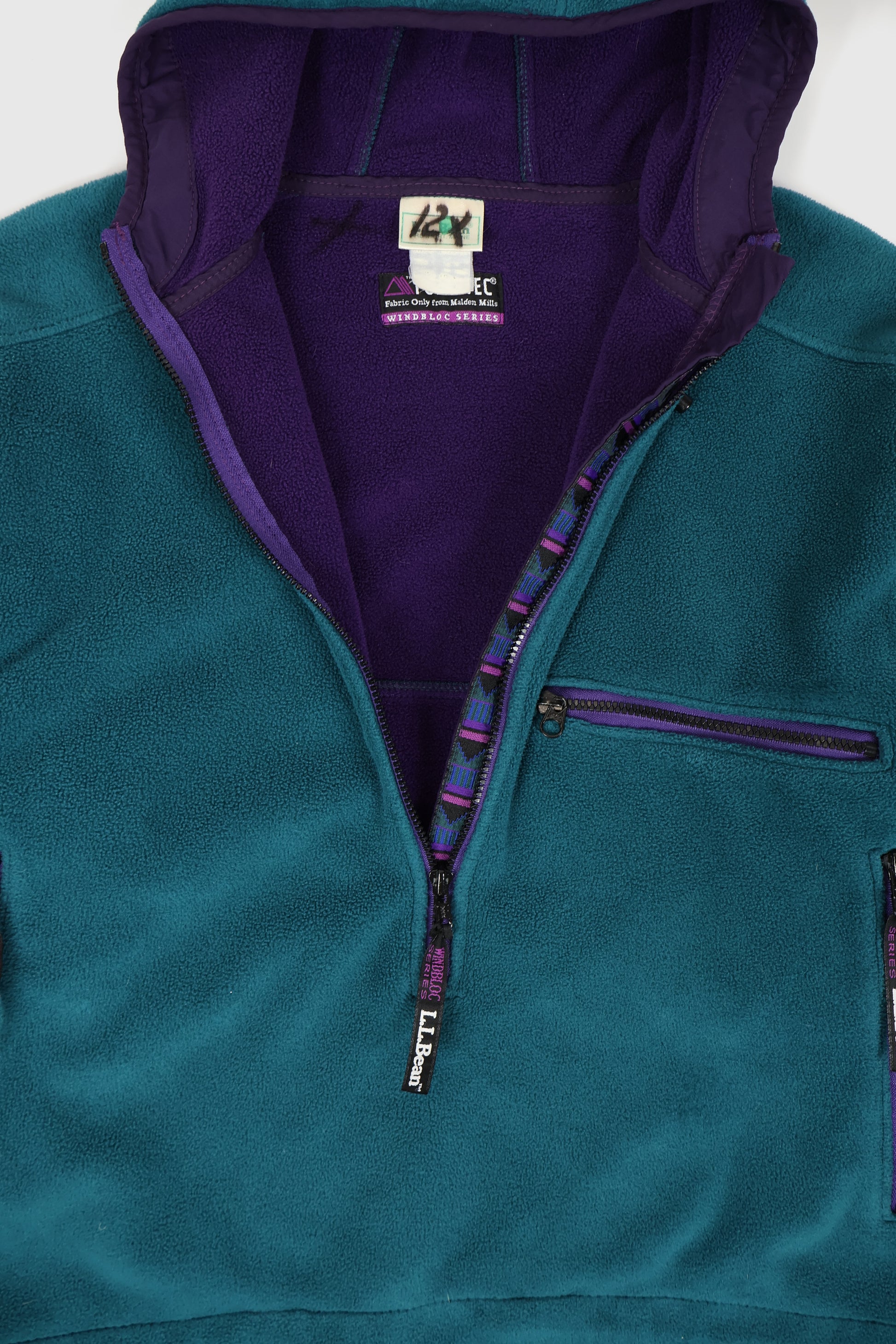 Vintage L.L. Bean Hooded Fleece Jacket Image 2