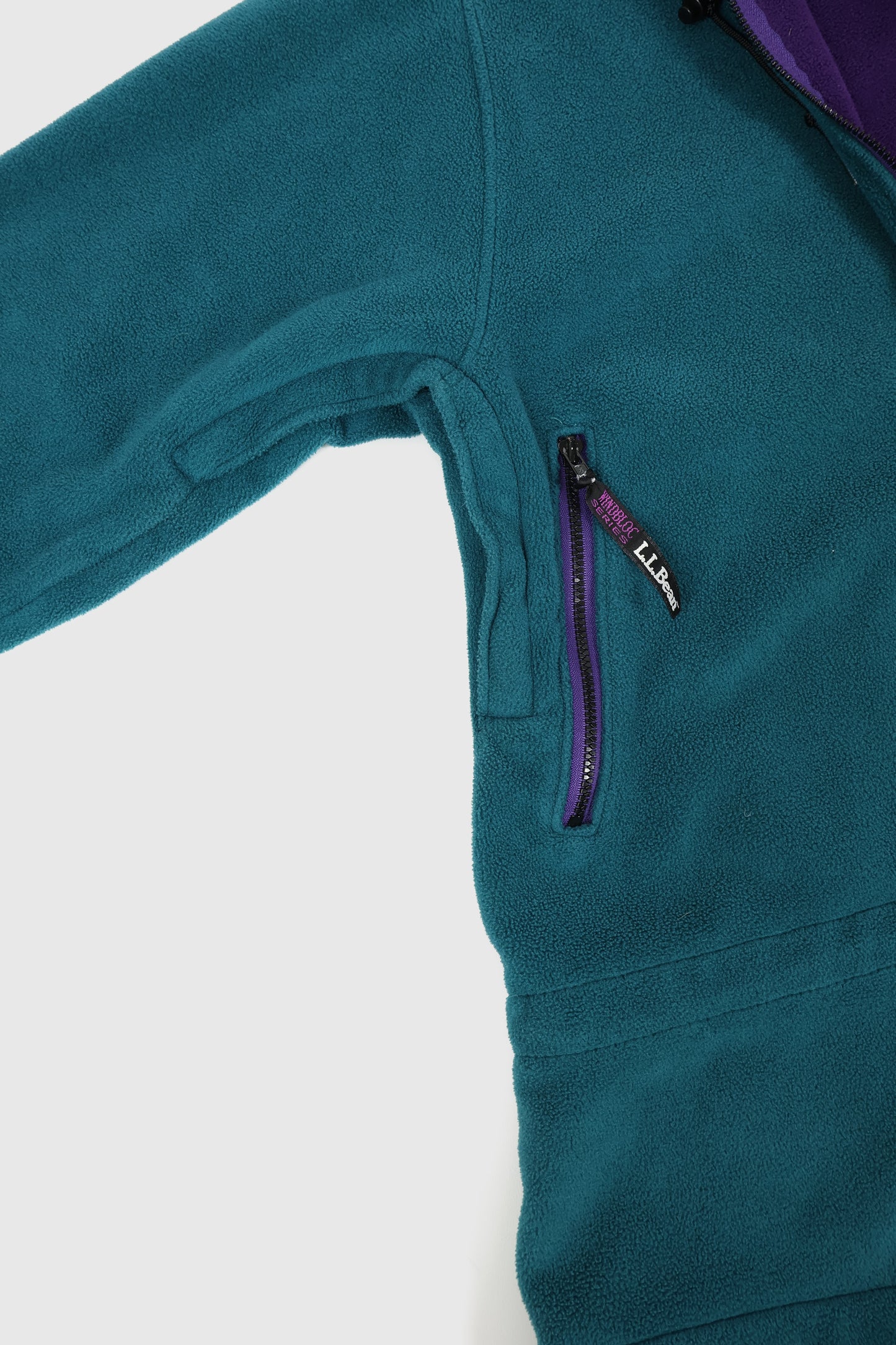 Vintage L.L. Bean Hooded Fleece Jacket Image 3