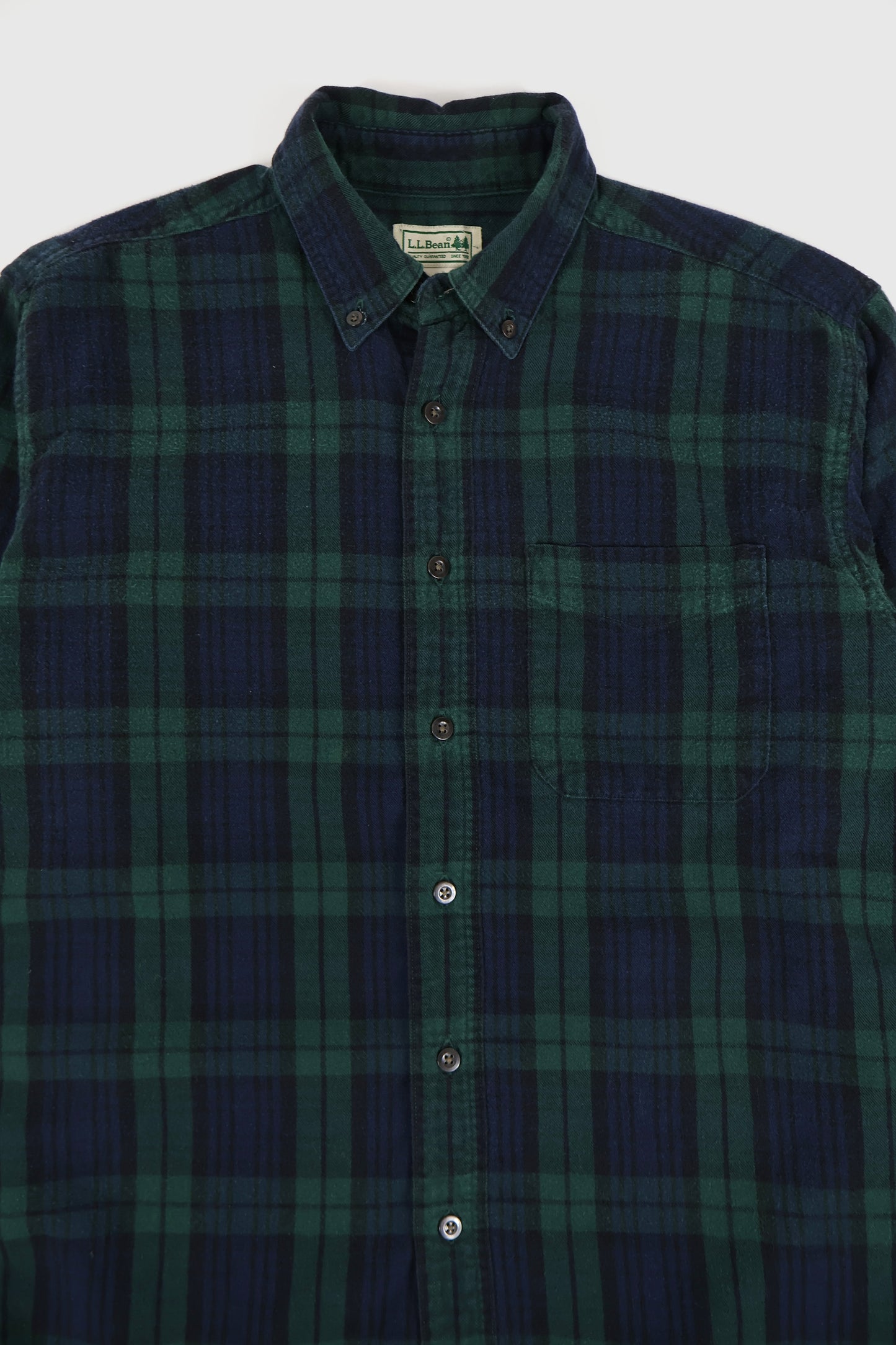 Vintage L.L. Bean Plaid Flannel Button-Down Shirt Image 1