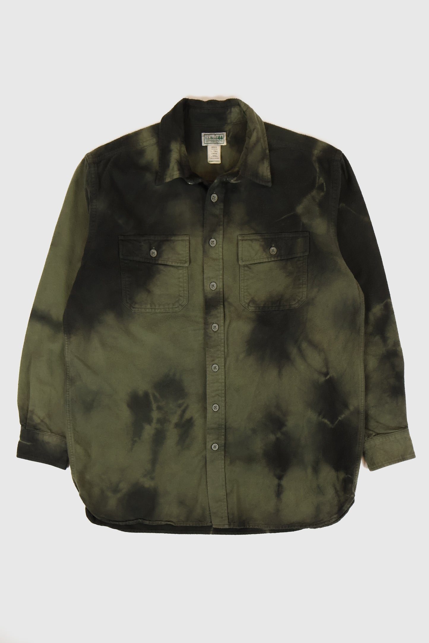 Vintage L.L. Bean Dyed Button-Down Flannel Shirt Image 0