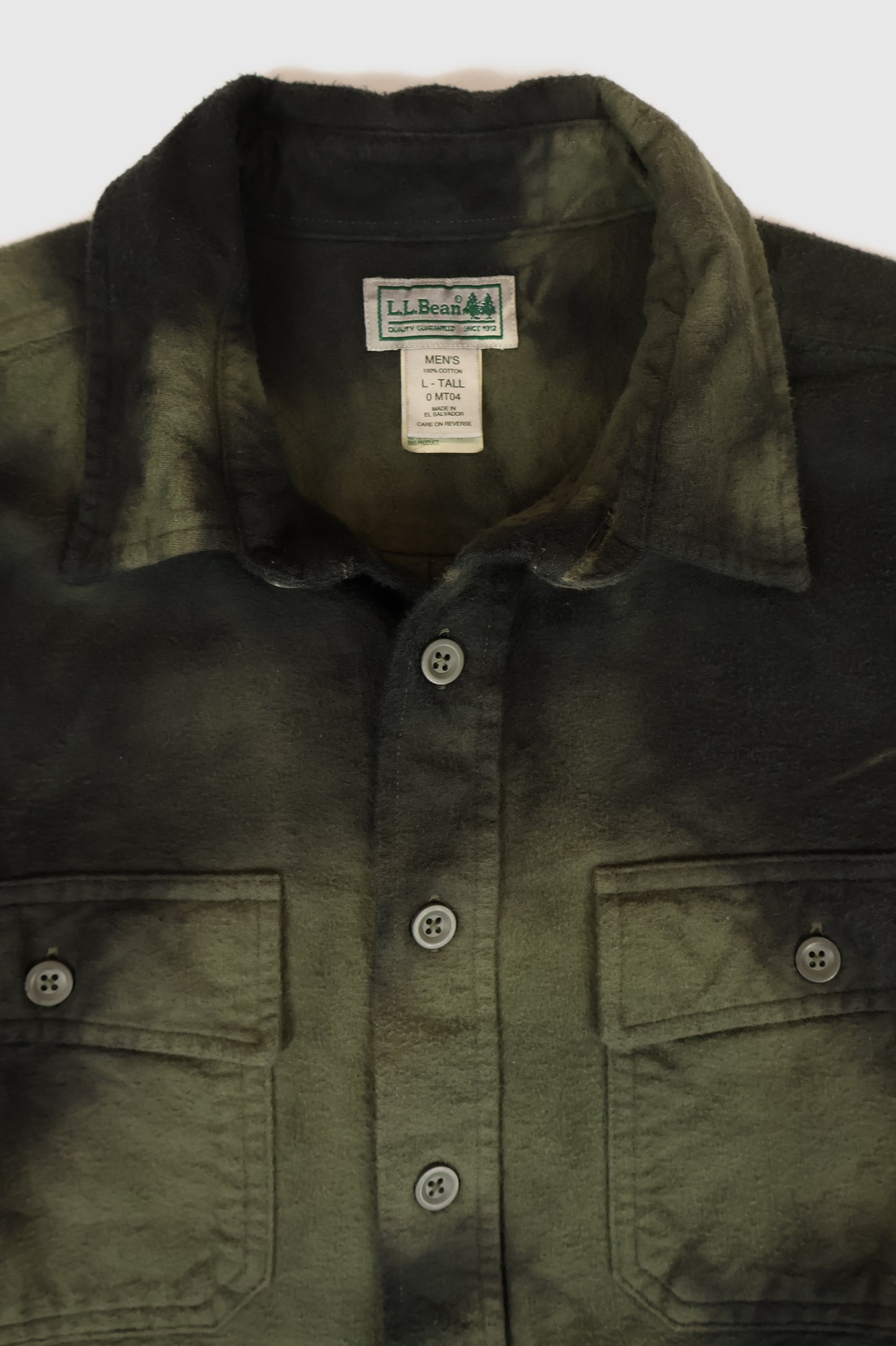 Vintage L.L. Bean Dyed Button-Down Flannel Shirt
