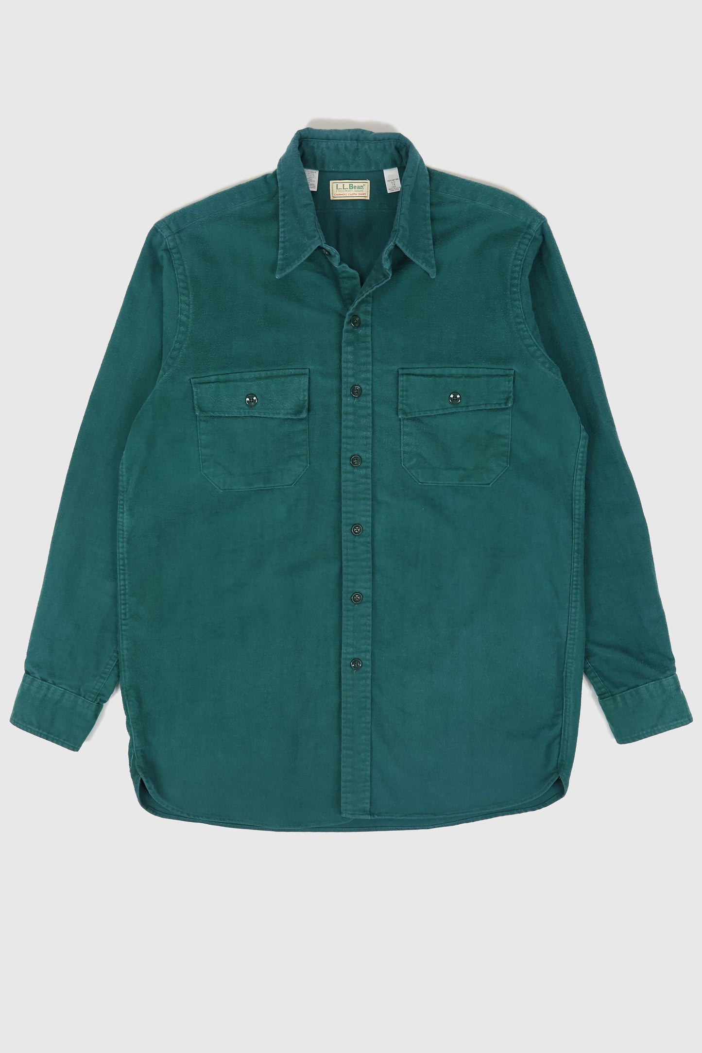 Vintage L.L. Bean Green Flannel Button-Down Shirt