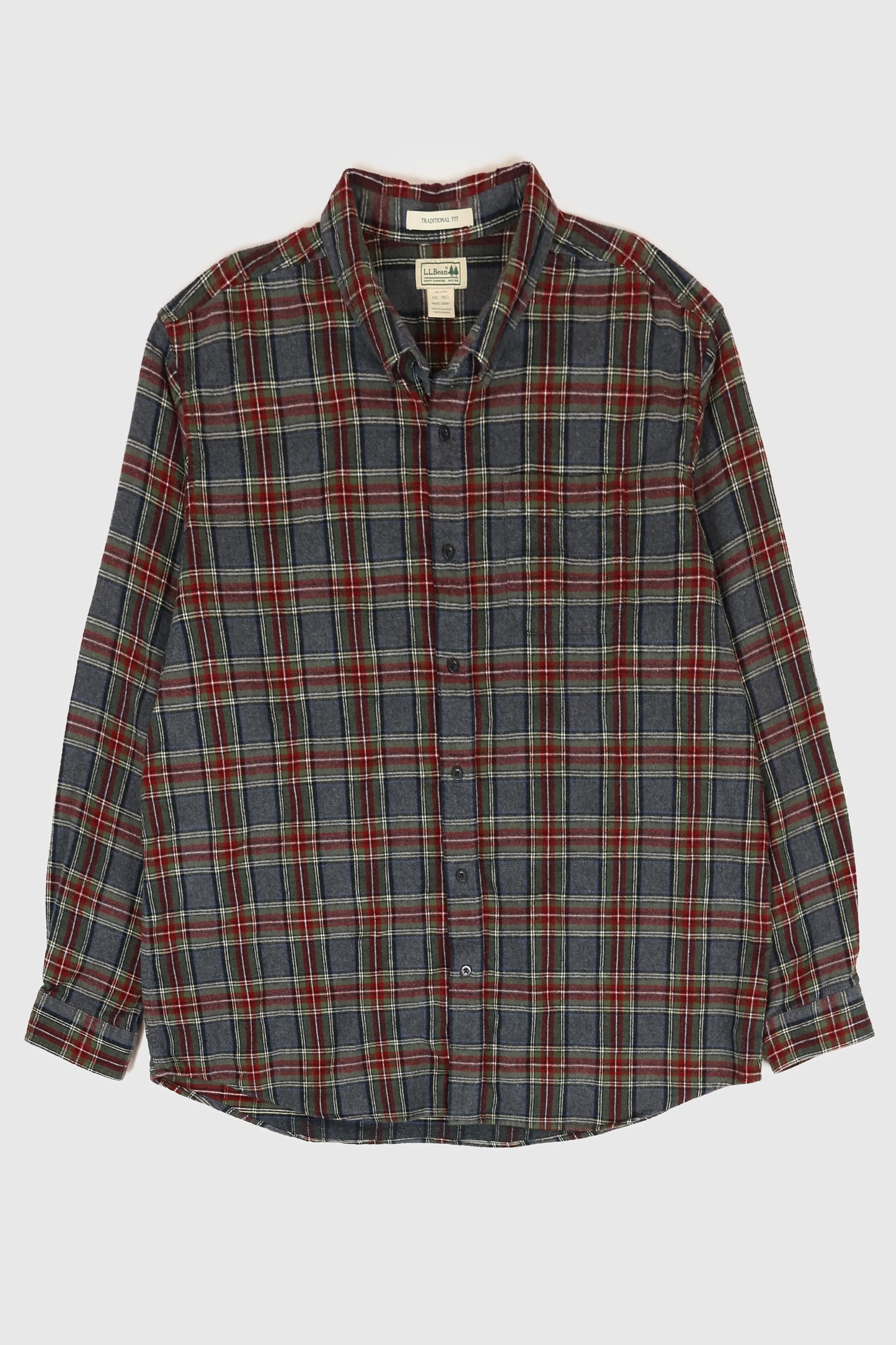 Vintage L.L. Bean Plaid Flannel Button-Down Shirt Image 0