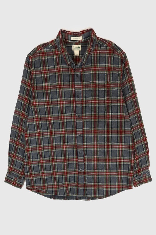 Vintage L.L. Bean Plaid Flannel Button-Down Shirt Image 0