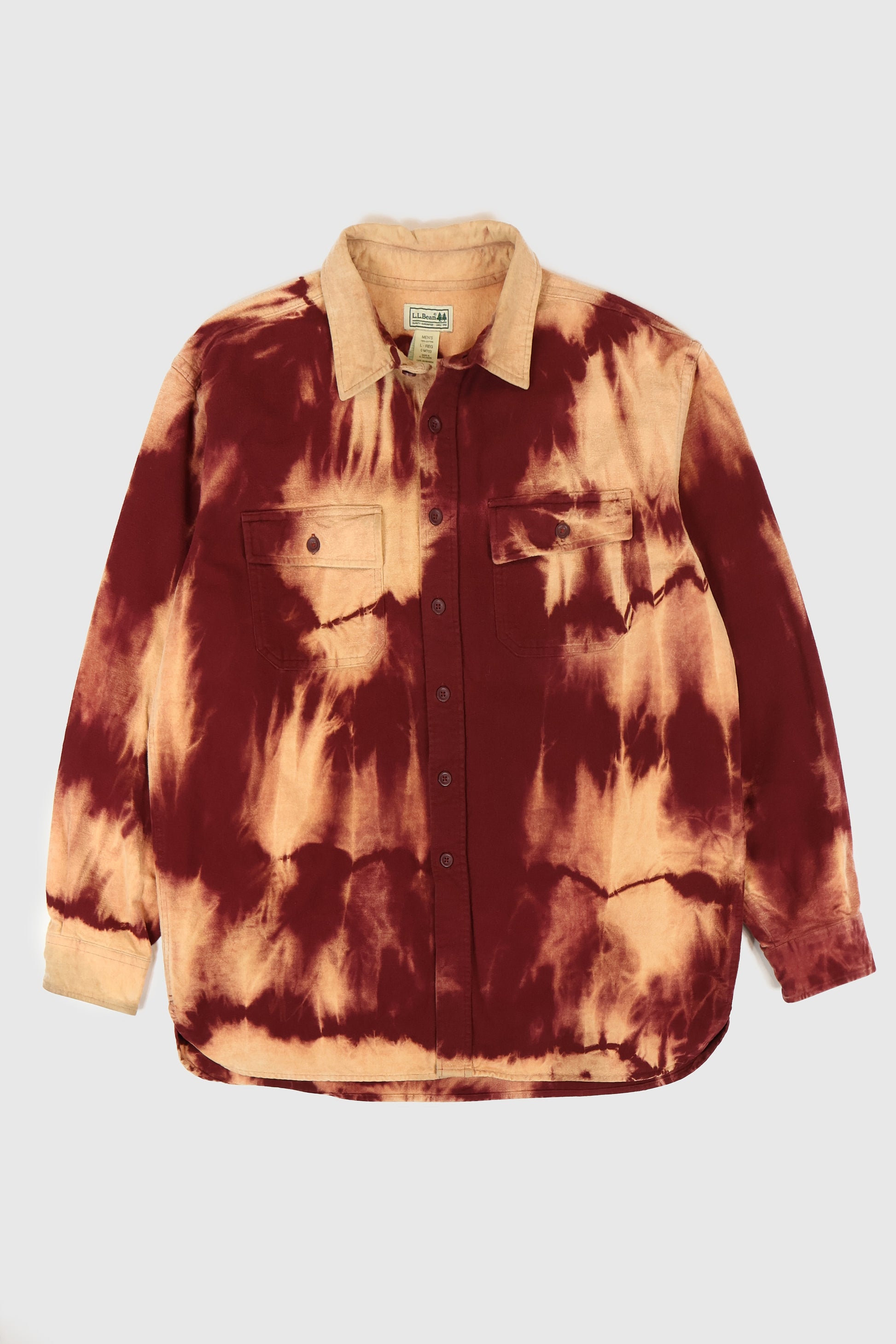 Vintage L.L. Bean Bleached Button-Down Flannel Shirt Image 0