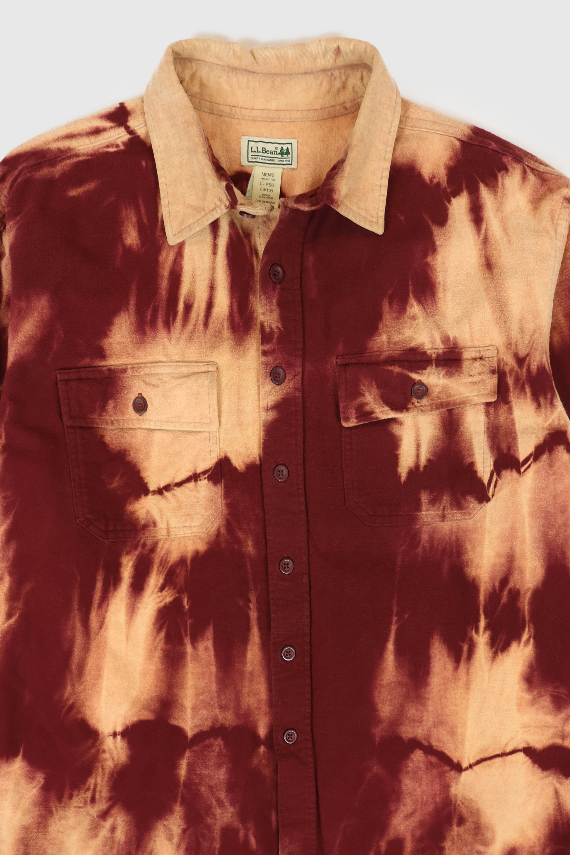 Vintage L.L. Bean Bleached Button-Down Flannel Shirt Image 2