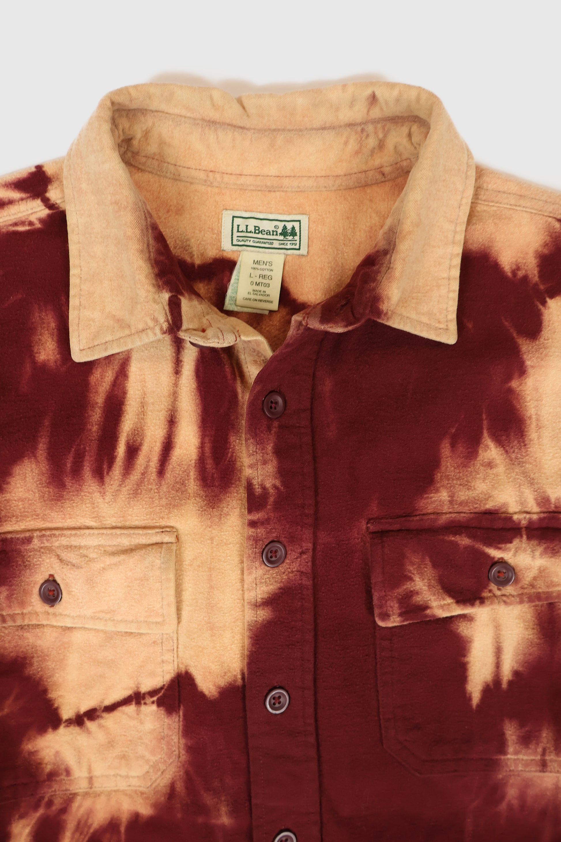 Vintage L.L. Bean Bleached Button-Down Flannel Shirt Image 3