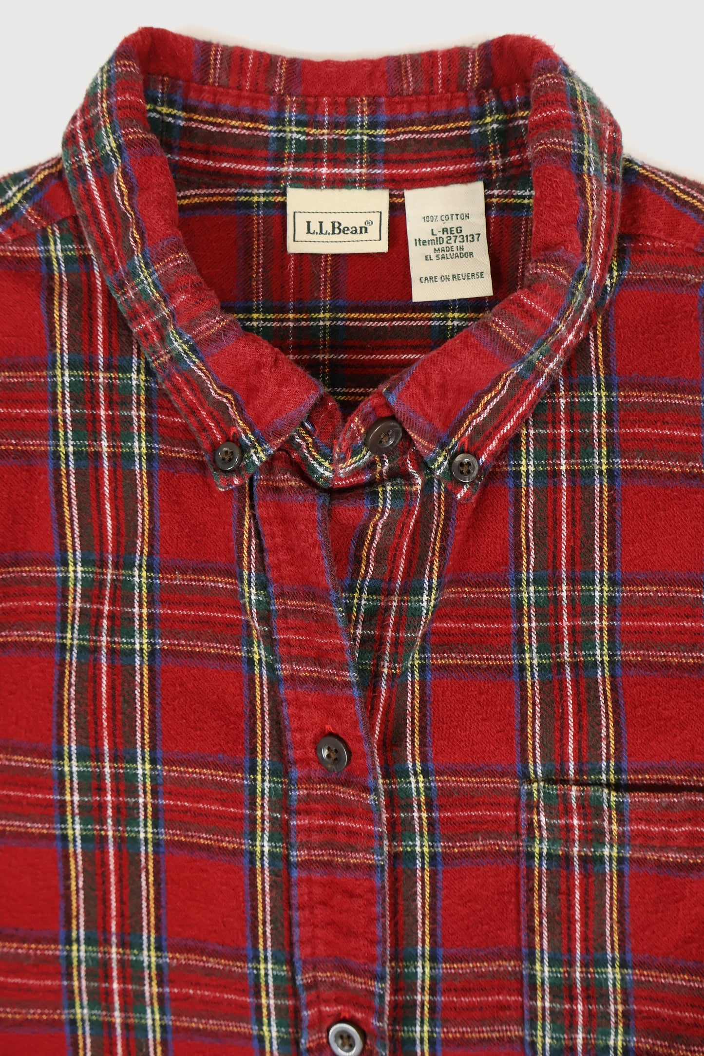 Vintage L.L. Bean Flannel Button-Down Shirt Image 2