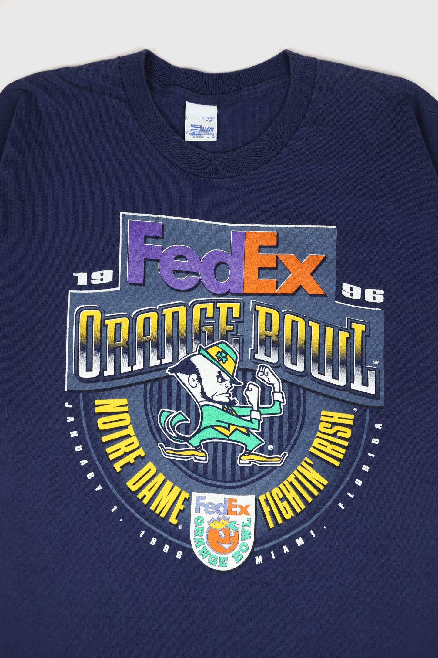 Vintage Notre Dame 1996 FedEx Orange Bowl Tee  Image 1