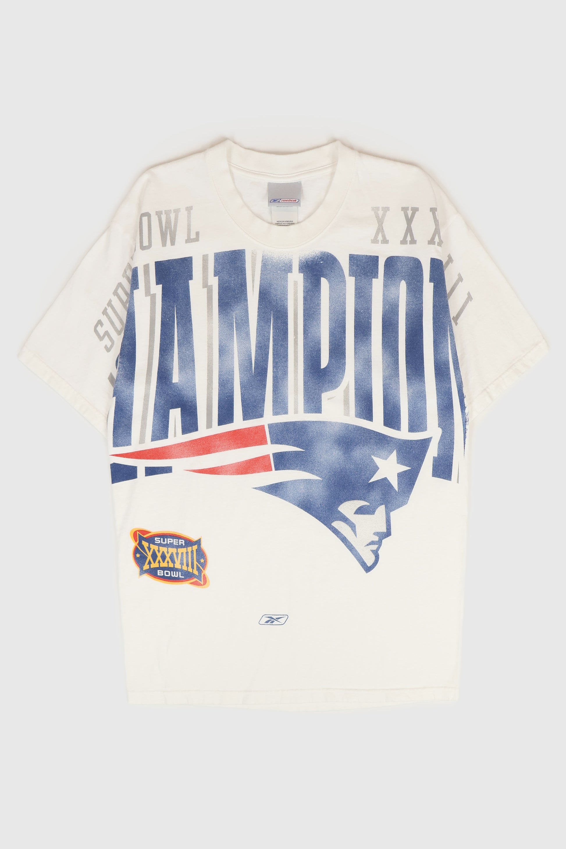Vintage New England Patriots Super Bowl XXXVIII Champions Tee Image 0