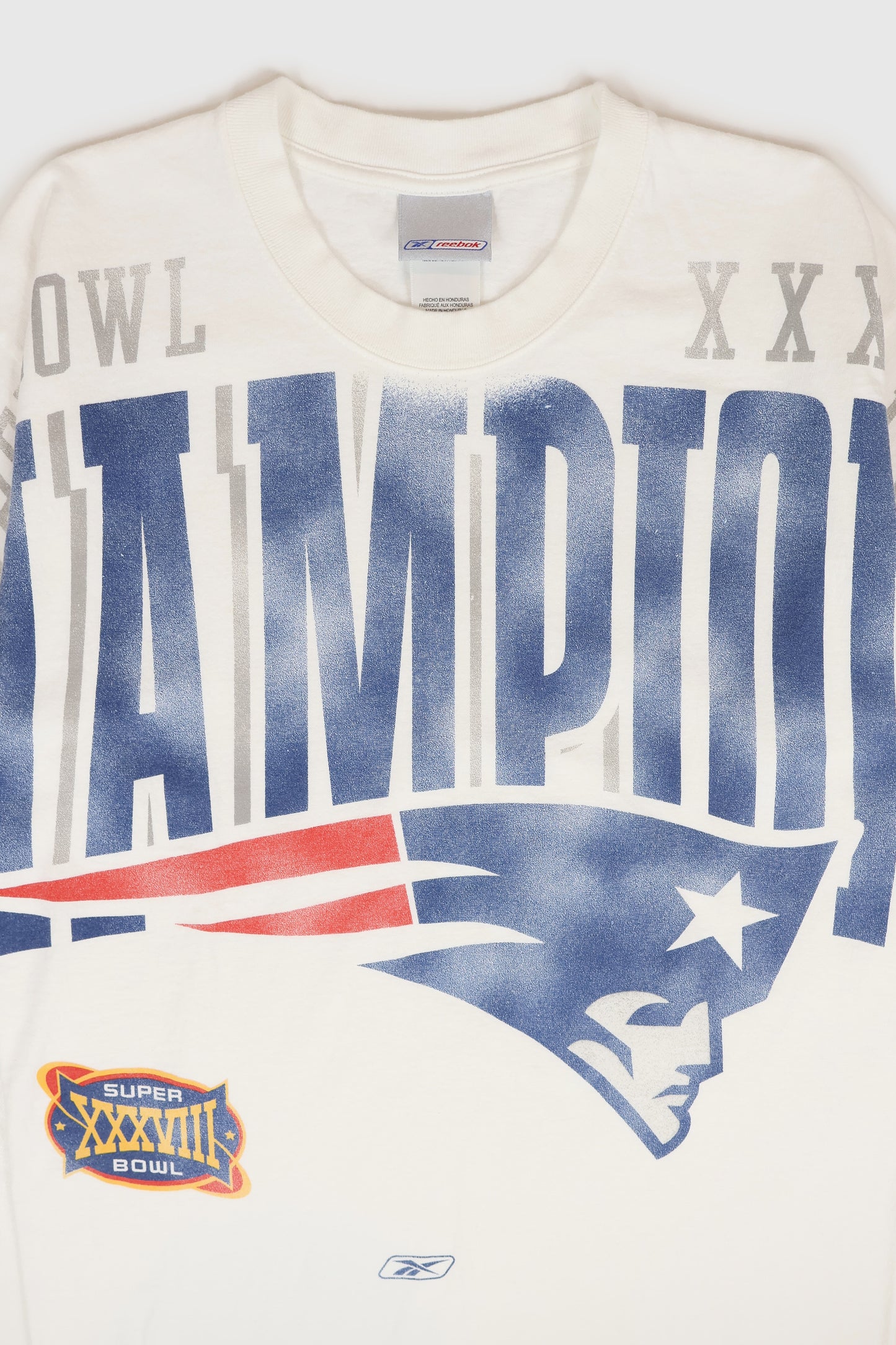 Vintage New England Patriots Super Bowl XXXVIII Champions Tee Image 2